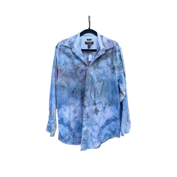 Tie Dye Long Sleeve Button Up Shirt | Men’s Shirt | Geode Tie / Ice Dye - Picture 1 of 2